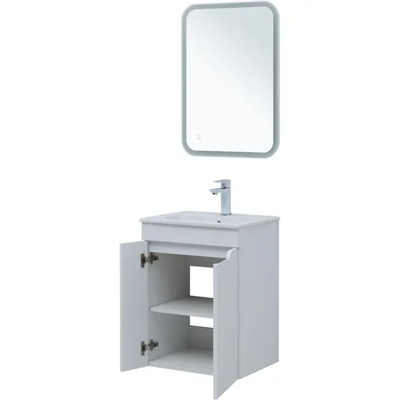 ТУМБА ПОД РАКОВИНУ AQUANET ПРАКТИКА 50 БЕЛЫЙ МАТОВЫЙ