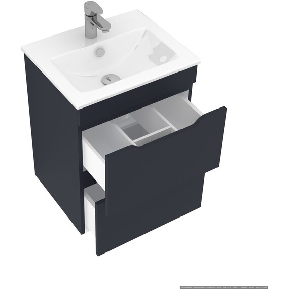 ТУМБА ПОД РАКОВИНУ AQUANET ПРАКТИКА 50 МАРЕНГО (2 ЯЩИКА)