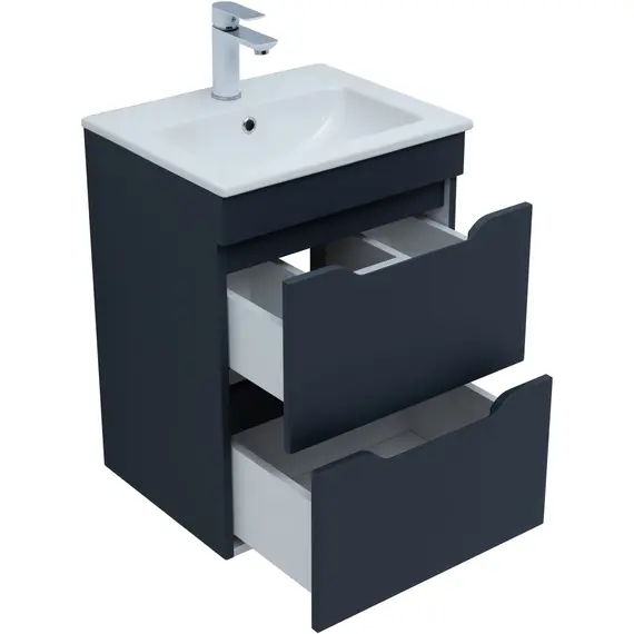 ТУМБА ПОД РАКОВИНУ AQUANET ПРАКТИКА 50 МАРЕНГО (2 ЯЩИКА)