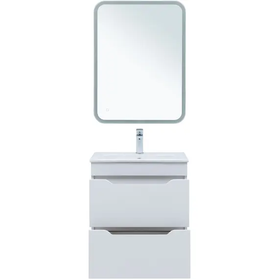 ТУМБА ПОД РАКОВИНУ AQUANET ПРАКТИКА 60 БЕЛЫЙ МАТОВЫЙ (2 ЯЩИКА)