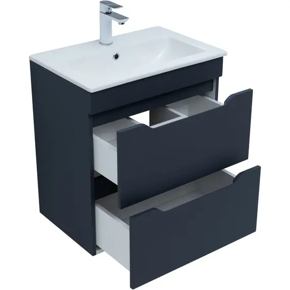 ТУМБА ПОД РАКОВИНУ AQUANET ПРАКТИКА 60 МАРЕНГО (2 ЯЩИКА)