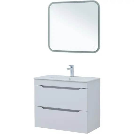 ТУМБА ПОД РАКОВИНУ AQUANET ПРАКТИКА 80 БЕЛЫЙ МАТОВЫЙ