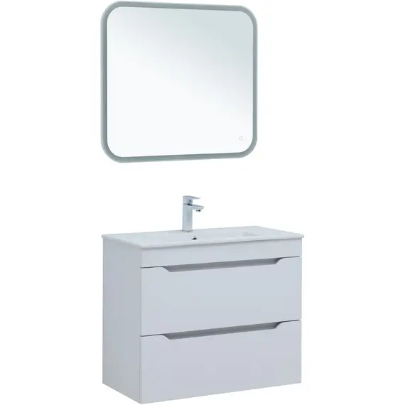 ТУМБА ПОД РАКОВИНУ AQUANET ПРАКТИКА 80 БЕЛЫЙ МАТОВЫЙ