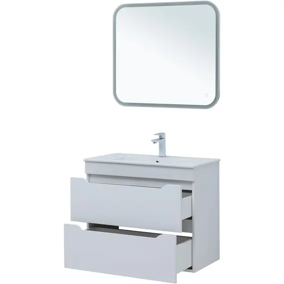 ТУМБА ПОД РАКОВИНУ AQUANET ПРАКТИКА 80 БЕЛЫЙ МАТОВЫЙ