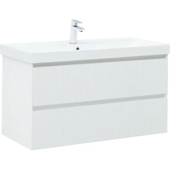 ТУМБА ПОД РАКОВИНУ AQUANET АЛЬТЕРА 100 БЕЛЫЙ МАТОВЫЙ