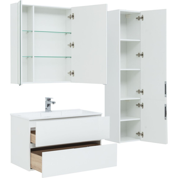 ТУМБА ПОД РАКОВИНУ AQUANET АЛВИТА 90 БЕЛЫЙ