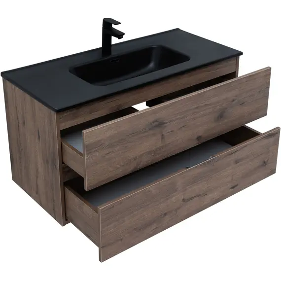 ТУМБА ПОД РАКОВИНУ AQUANET АЛВИТА NEW 100 2 ЯЩИКА, ДУБ ВЕЛЛИНГТОН ТАБАК