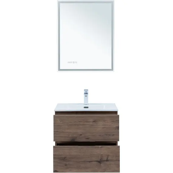 ТУМБА ПОД РАКОВИНУ AQUANET АЛВИТА NEW 60 2 ЯЩИКА, ДУБ ВЕЛЛИНГТОН ТАБАК