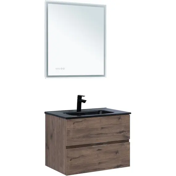 ТУМБА ПОД РАКОВИНУ AQUANET АЛВИТА NEW 70 2 ЯЩИКА, ДУБ ВЕЛЛИНГТОН ТАБАК