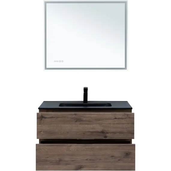 ТУМБА ПОД РАКОВИНУ AQUANET АЛВИТА NEW 90 2 ЯЩИКА, ДУБ ВЕЛЛИНГТОН ТАБАК