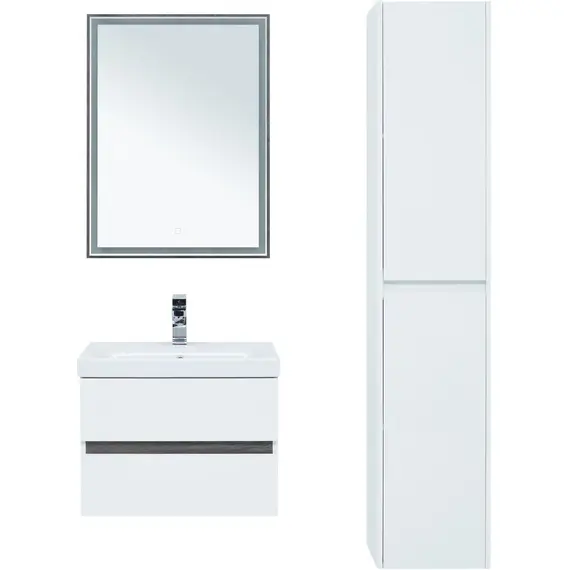 ТУМБА ПОД РАКОВИНУ AQUANET БЕРКЛИ 60 БЕЛЫЙ/ДУБ РОШЕЛЬЕ