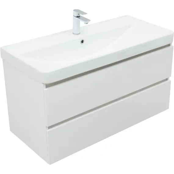 ТУМБА ПОД РАКОВИНУ AQUANET ВЕГА 100 БЕЛЫЙ ГЛЯНЕЦ