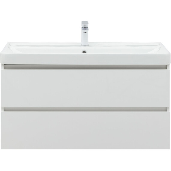 ТУМБА ПОД РАКОВИНУ AQUANET ВЕГА 100 БЕЛЫЙ ГЛЯНЕЦ