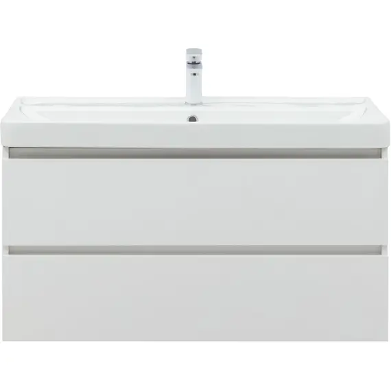 ТУМБА ПОД РАКОВИНУ AQUANET ВЕГА 100 БЕЛЫЙ ГЛЯНЕЦ