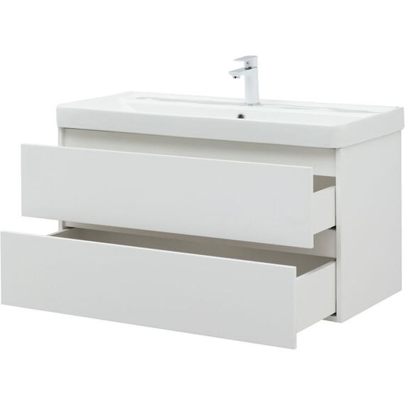 ТУМБА ПОД РАКОВИНУ AQUANET ВЕГА 100 БЕЛЫЙ ГЛЯНЕЦ