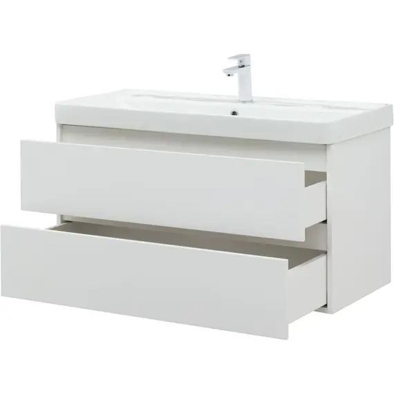 ТУМБА ПОД РАКОВИНУ AQUANET ВЕГА 100 БЕЛЫЙ ГЛЯНЕЦ