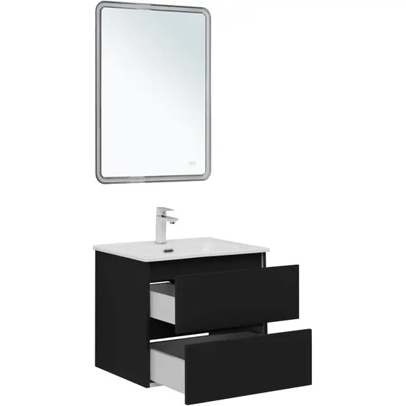 ТУМБА ПОД РАКОВИНУ AQUANET ВЕГА 2.0 60 ЧЕРНЫЙ