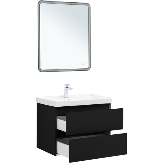 ТУМБА ПОД РАКОВИНУ AQUANET ВЕГА 2.0 70 ЧЕРНЫЙ