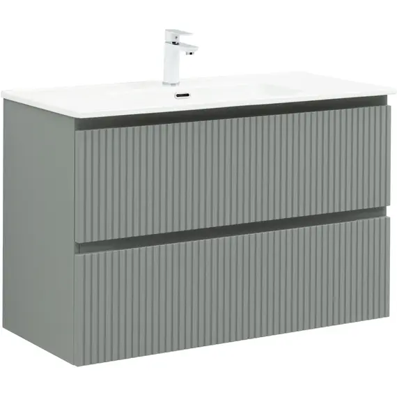 ТУМБА ПОД РАКОВИНУ AQUANET ДЖЕЙН (FLAT) 100 МИСТИ ГРИН