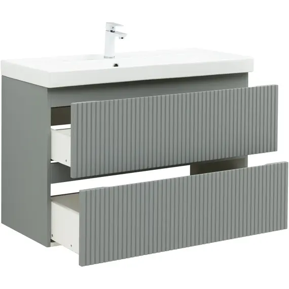 ТУМБА ПОД РАКОВИНУ AQUANET ДЖЕЙН (FLAT) 100 МИСТИ ГРИН