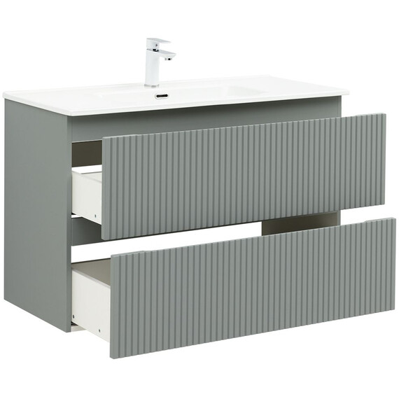 ТУМБА ПОД РАКОВИНУ AQUANET ДЖЕЙН (FLAT) 100 МИСТИ ГРИН