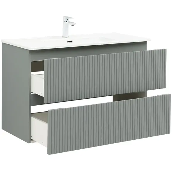 ТУМБА ПОД РАКОВИНУ AQUANET ДЖЕЙН (FLAT) 100 МИСТИ ГРИН