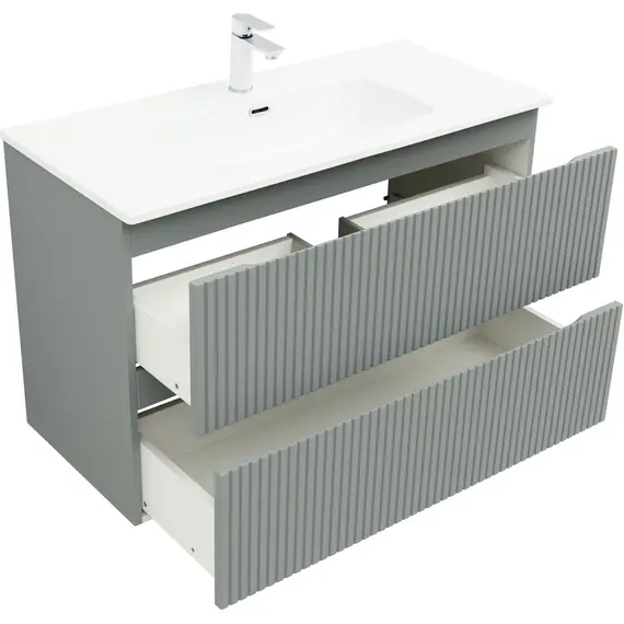 ТУМБА ПОД РАКОВИНУ AQUANET ДЖЕЙН (FLAT) 100 МИСТИ ГРИН