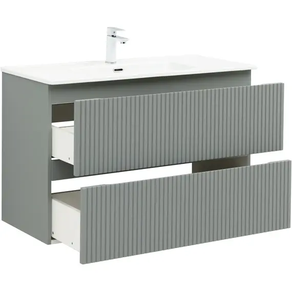 ТУМБА ПОД РАКОВИНУ AQUANET ДЖЕЙН (FLAT) 100 МИСТИ ГРИН