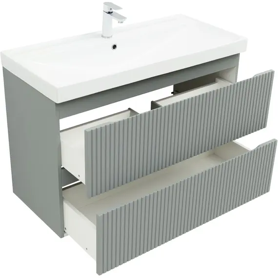 ТУМБА ПОД РАКОВИНУ AQUANET ДЖЕЙН (FLAT) 100 МИСТИ ГРИН