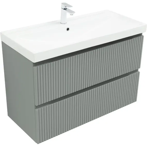 ТУМБА ПОД РАКОВИНУ AQUANET ДЖЕЙН (FLAT) 100 МИСТИ ГРИН