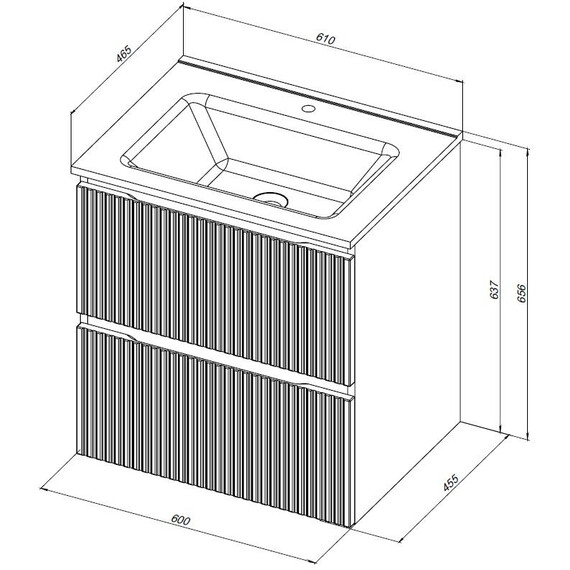 ТУМБА ПОД РАКОВИНУ AQUANET ДЖЕЙН (FLAT) 60 МАРЕНГО