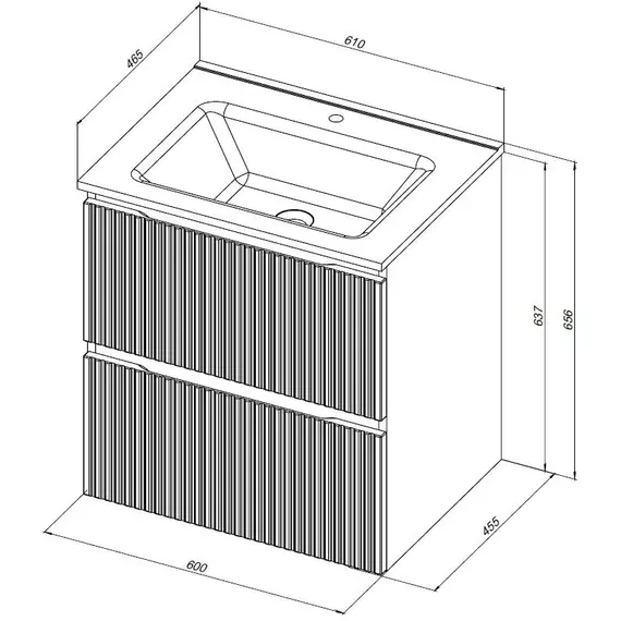 ТУМБА ПОД РАКОВИНУ AQUANET ДЖЕЙН (FLAT) 60 МИСТИ ГРИН