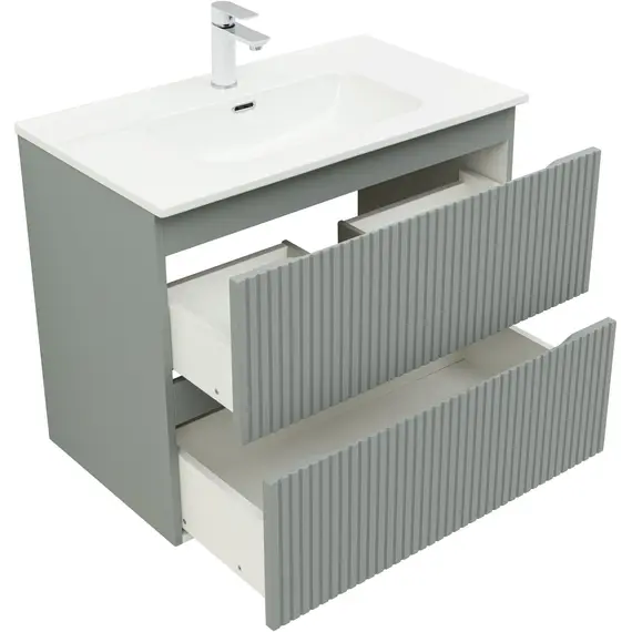 ТУМБА ПОД РАКОВИНУ AQUANET ДЖЕЙН (FLAT) 80 МИСТИ ГРИН