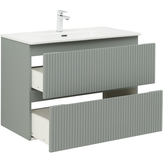 ТУМБА ПОД РАКОВИНУ AQUANET ДЖЕЙН (FLAT) 90 МИСТИ ГРИН