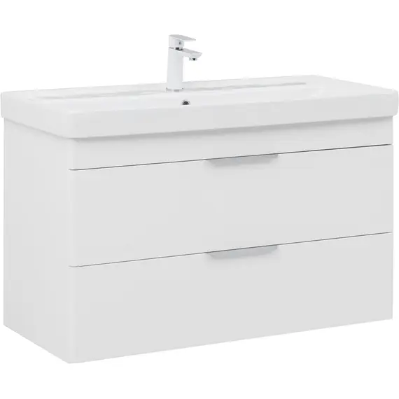 ТУМБА ПОД РАКОВИНУ AQUANET ИРИС NEW 100 БЕЛЫЙ ГЛЯНЕЦ