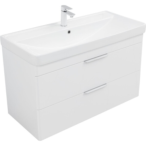 ТУМБА ПОД РАКОВИНУ AQUANET ИРИС NEW 100 БЕЛЫЙ ГЛЯНЕЦ