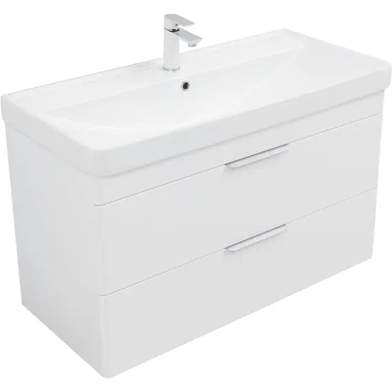 ТУМБА ПОД РАКОВИНУ AQUANET ИРИС NEW 100 БЕЛЫЙ ГЛЯНЕЦ