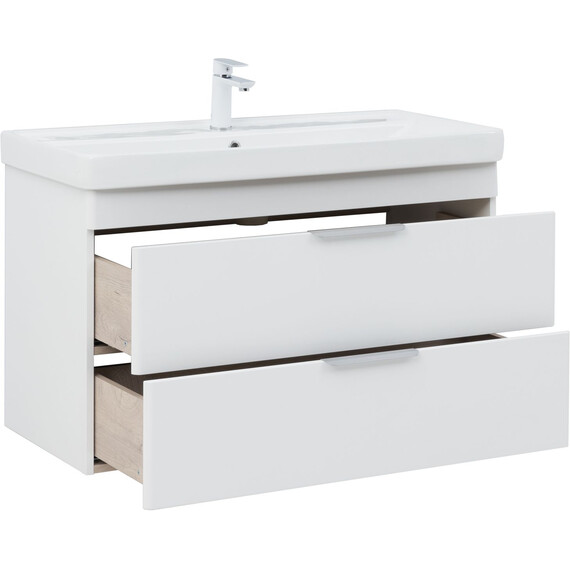 ТУМБА ПОД РАКОВИНУ AQUANET ИРИС NEW 100 БЕЛЫЙ ГЛЯНЕЦ