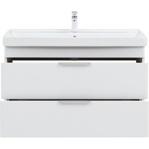 ТУМБА ПОД РАКОВИНУ AQUANET ИРИС NEW 100 БЕЛЫЙ ГЛЯНЕЦ