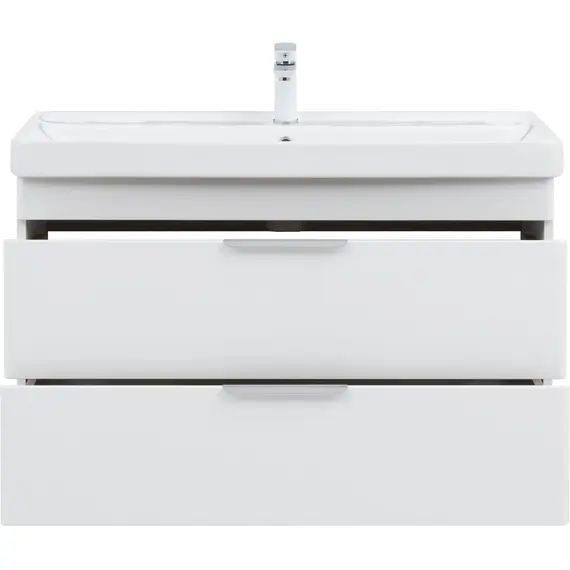 ТУМБА ПОД РАКОВИНУ AQUANET ИРИС NEW 100 БЕЛЫЙ ГЛЯНЕЦ