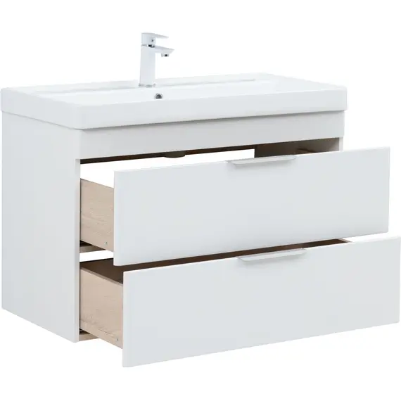 ТУМБА ПОД РАКОВИНУ AQUANET ИРИС NEW 90 БЕЛЫЙ ГЛЯНЕЦ