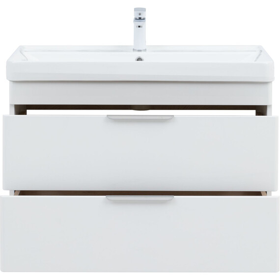 ТУМБА ПОД РАКОВИНУ AQUANET ИРИС NEW 90 БЕЛЫЙ ГЛЯНЕЦ