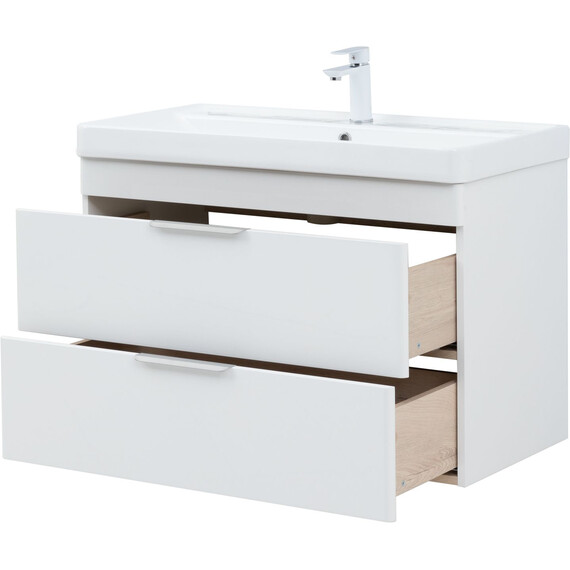 ТУМБА ПОД РАКОВИНУ AQUANET ИРИС NEW 90 БЕЛЫЙ ГЛЯНЕЦ