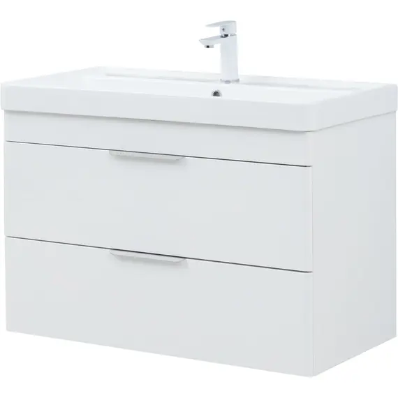 ТУМБА ПОД РАКОВИНУ AQUANET ИРИС NEW 90 БЕЛЫЙ ГЛЯНЕЦ