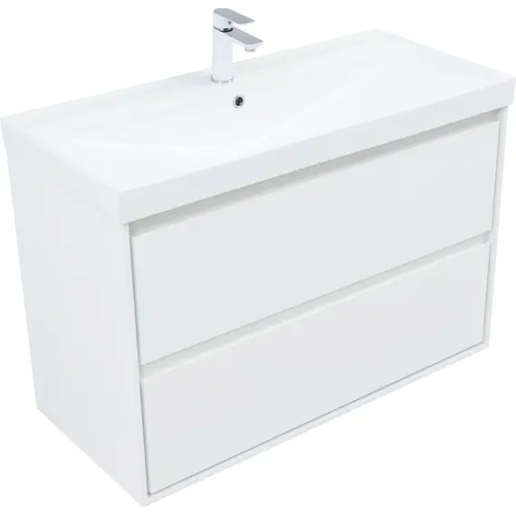 ТУМБА ПОД РАКОВИНУ AQUANET МИЛАН 100 БЕЛЫЙ ГЛЯНЕЦ