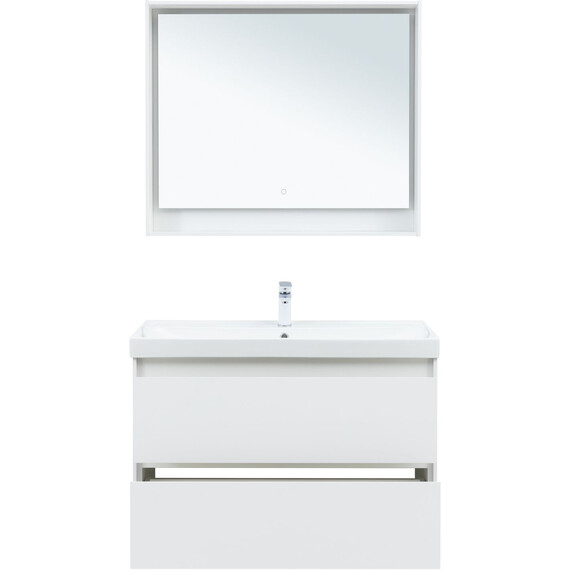 ТУМБА ПОД РАКОВИНУ AQUANET МИЛАН 100 БЕЛЫЙ ГЛЯНЕЦ