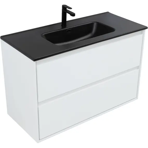 ТУМБА ПОД РАКОВИНУ AQUANET МИЛАН 100 БЕЛЫЙ ГЛЯНЕЦ