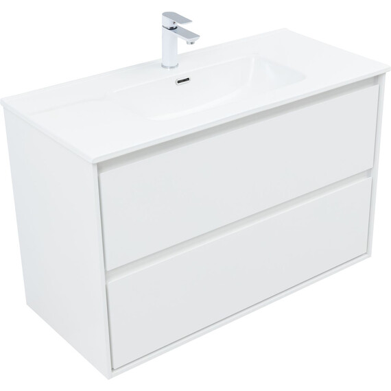 ТУМБА ПОД РАКОВИНУ AQUANET МИЛАН 100 БЕЛЫЙ ГЛЯНЕЦ