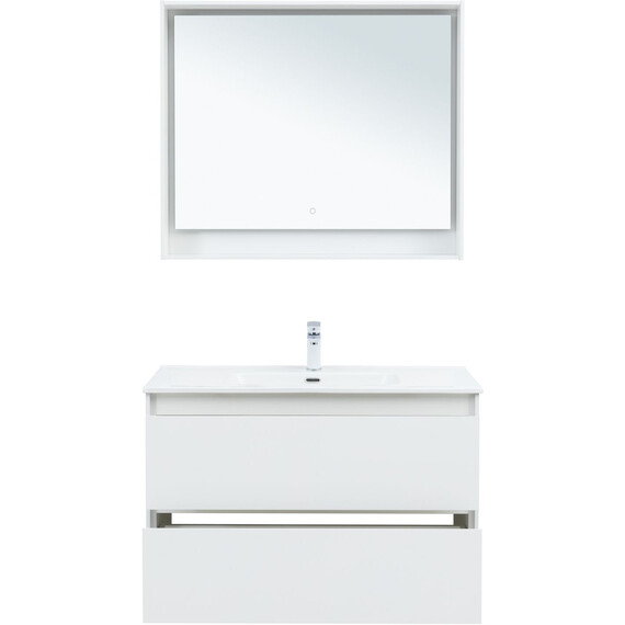 ТУМБА ПОД РАКОВИНУ AQUANET МИЛАН 100 БЕЛЫЙ ГЛЯНЕЦ