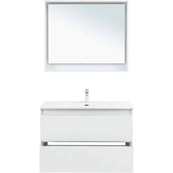 ТУМБА ПОД РАКОВИНУ AQUANET МИЛАН 100 БЕЛЫЙ ГЛЯНЕЦ